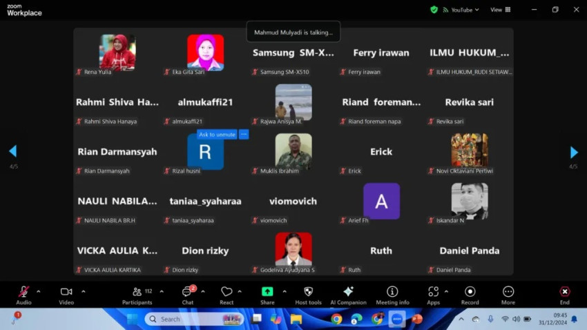 Webinar Nasional &ldquo;Kaleidoskop Penegakan Hukum Pidana 2024&rdquo;&nbsp;FakultasHukum UMSU dan DPP MAHUPIKI Sukses