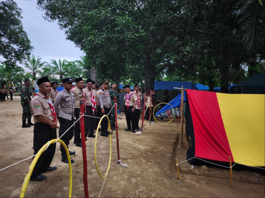 Kapolsek Hadiri Pembukaan Perkemahan Tahu Baru ke V Kwarcab Pramuka Palas