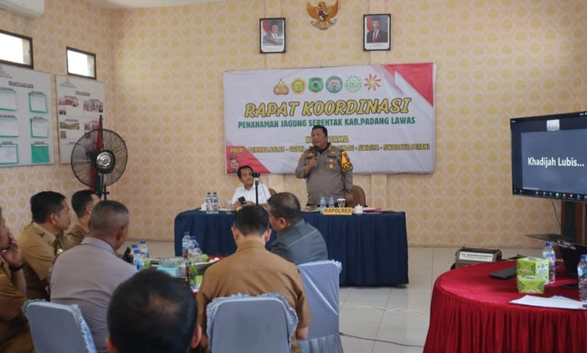 Kapolres Palas Buka Rakor Penanaman Jagung Serentak