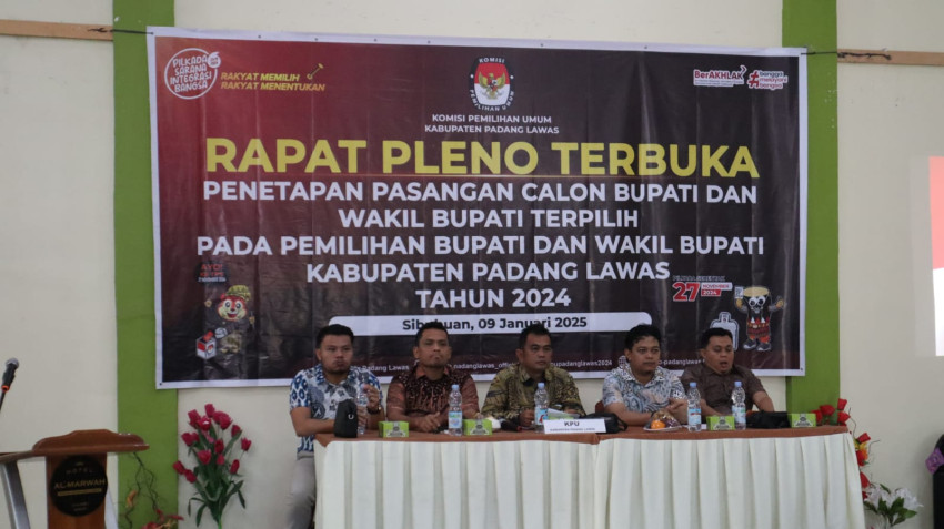 KPU Palas Tetapkan Bupati dan Wakil Bupati Terpilih Pilkada Serentak 2024