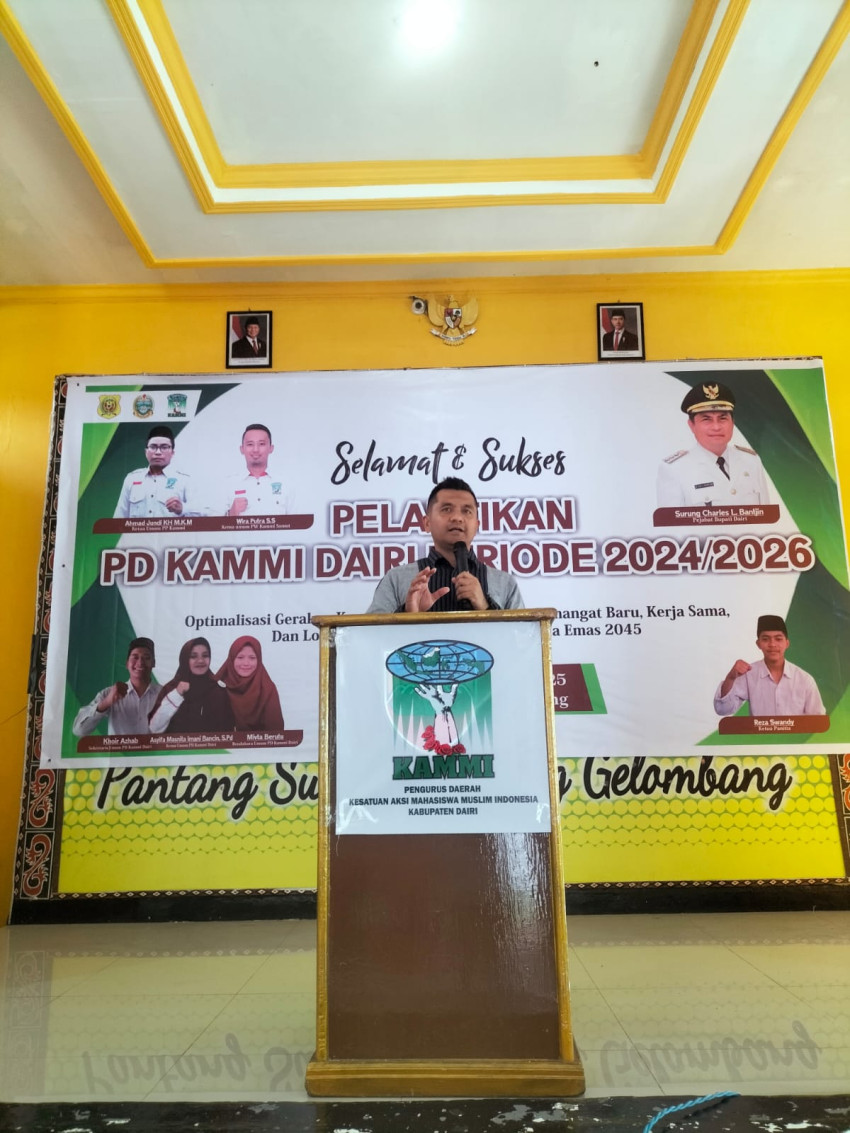 PD KAMMI Dairi Dilantik, Kadispora Bilang Begini