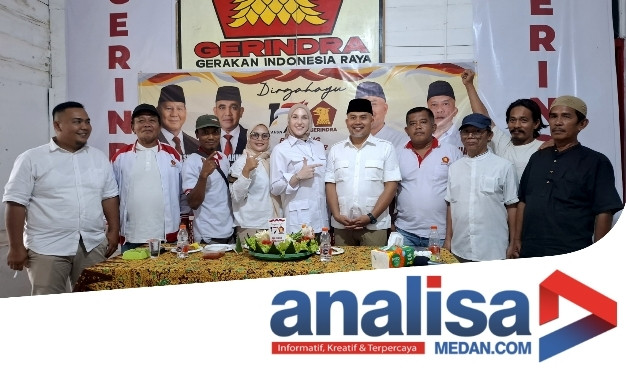 Syukuran HUT Gerindra Ke-17 di Sidimpuan, Dari Potong Tumpeng, Buka Bazar Murah dan UMKM