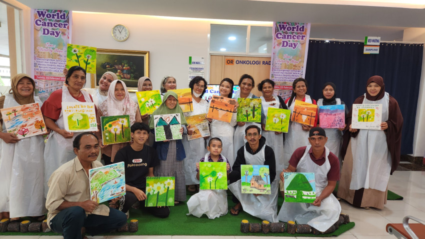 RS Grandmed Selenggarakan "Live Painting&rdquo; Bagi Penderita dan Penyintas Kanker