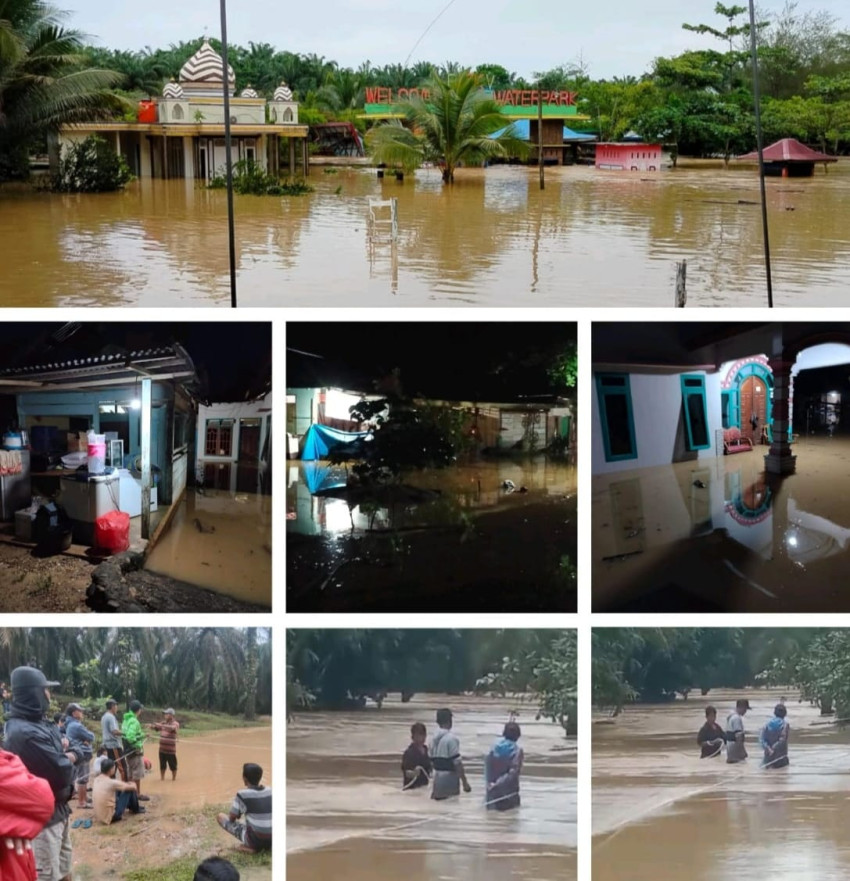 Sungai Batang Kumuh Meluap, Puluhan Rumah Warga Dikepung Banjir