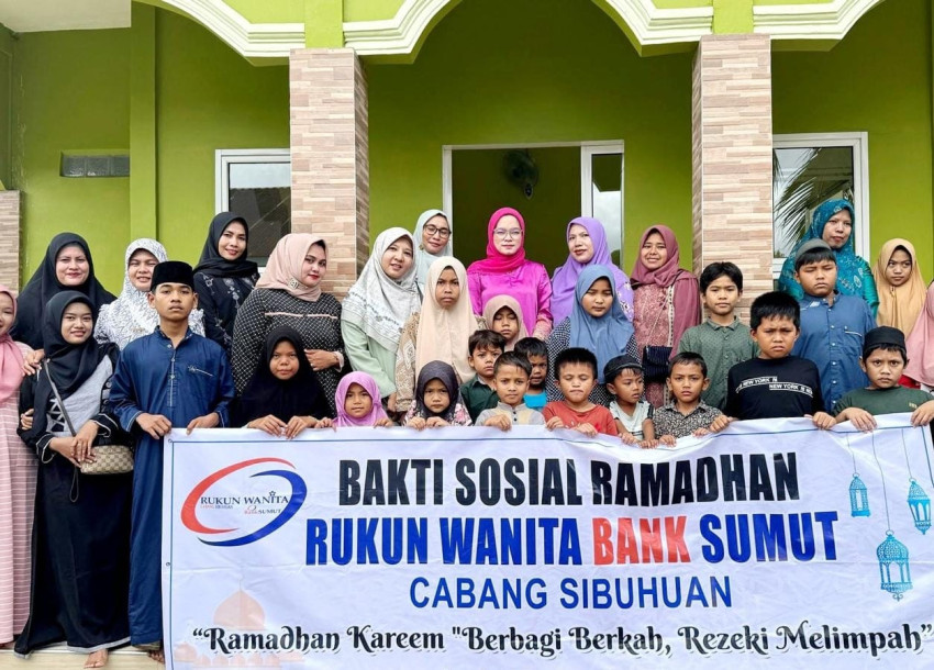 Berkah Ramadhan, Bank Sumut Cabang Sibuhuan Bagi Kebahagian dengan Anak Yatim