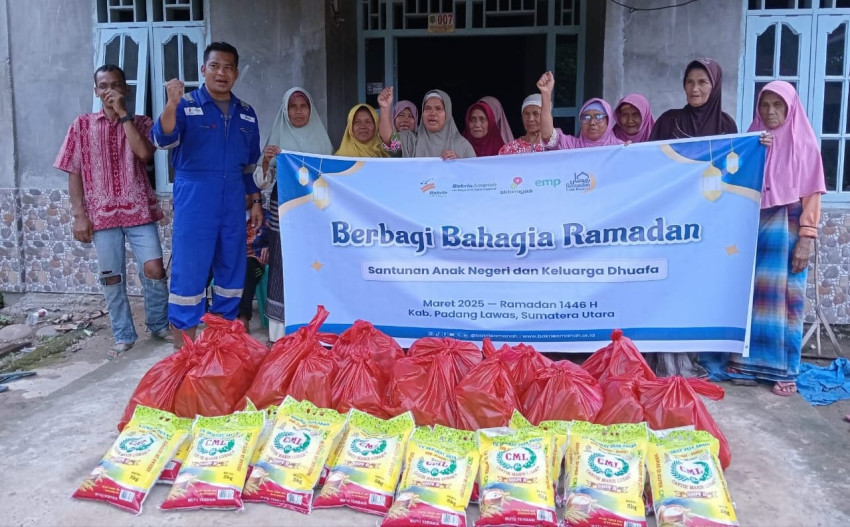 PT EMP Tonga Bakrie Amanah Salurkan 100 Paket Sembako Kemasyarakat