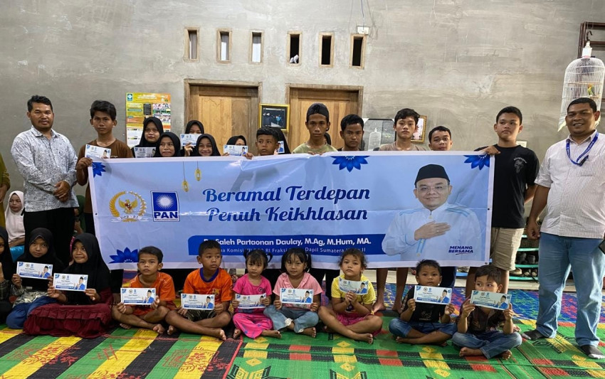 Ribuan Anak Yatim di Kabupaten Palas, Terima Santunan Dari Saleh Partaonan Daulay
