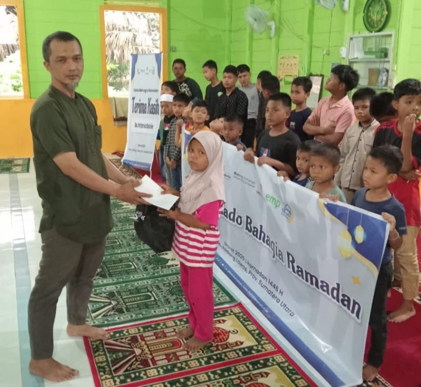 EMP Tonga Berbagi Kebahagiaan Ramadan,Santuni  Anak Yatim di Aek Nabara Barumun