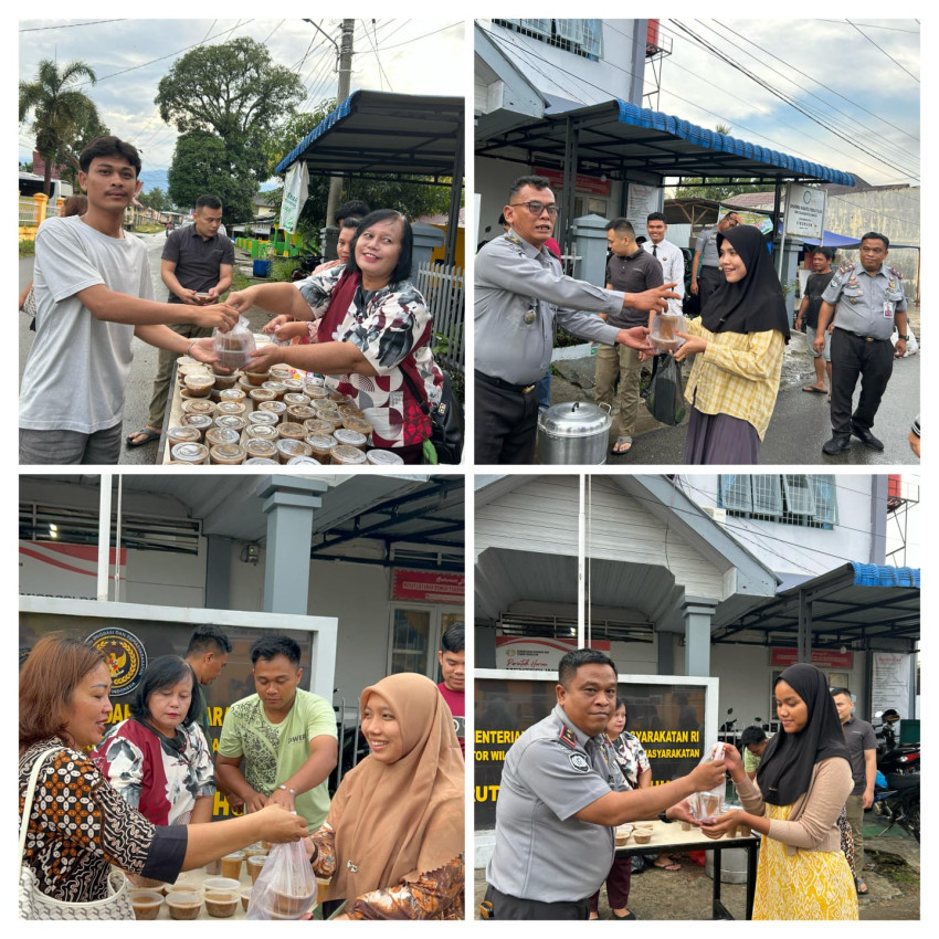 Berbagi Kebahagian Ramadhan, Rutan Kelas II B Sibuhuan Bagi Takjil  Kemasyarakat
