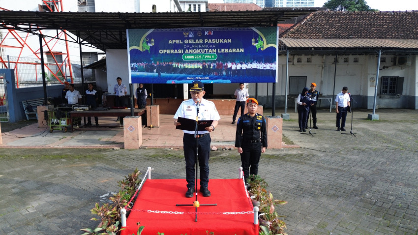 Jelang Arus Mudik Lebaran, KAI Divre I Sumut Lakukan Apel Gelar Pasukan untuk Pelayanan Optimal