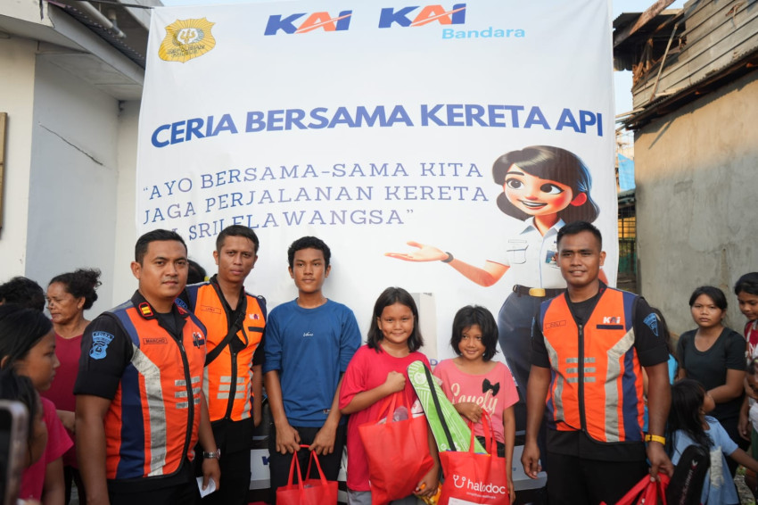 Humanis, KAI Divre I Sumut Gelar Sosialisasi Bahaya Pelemparan Kereta Api di Petak Jalan Medan-Binjai