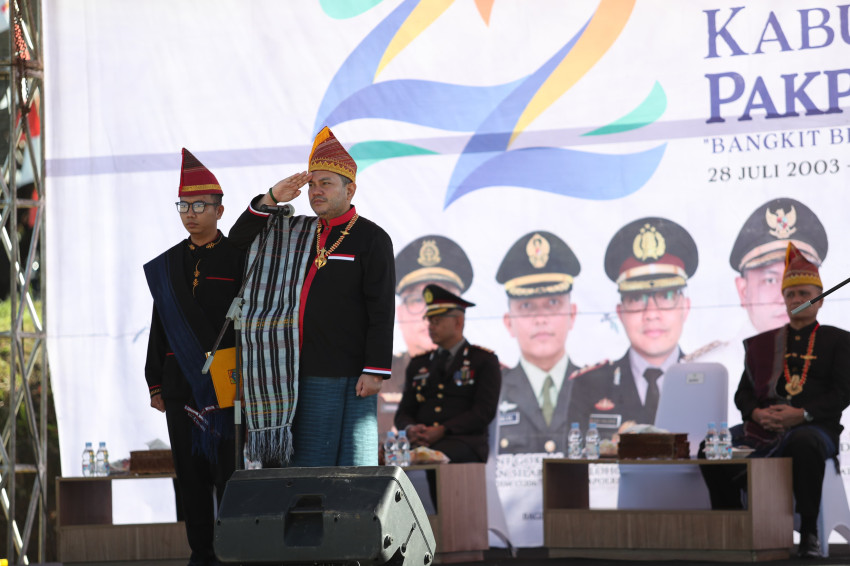 Bupati Pimpin Upacara Hari Jadi ke- 22 Kabupaten Pakpak Bharat