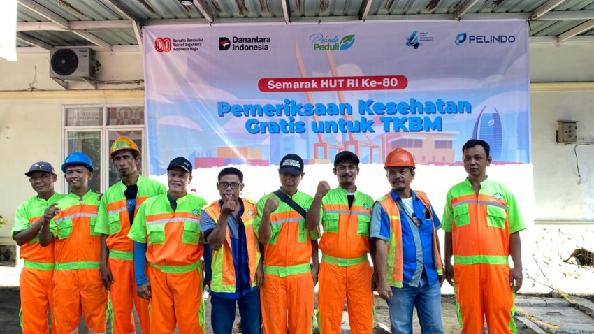 Semarak HUT ke-80 RI, Pelindo Regional 1 Gelar Pemeriksaan Kesehatan Gratis untuk Pekerja TKBM
