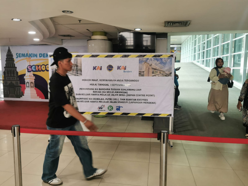 Pembongkaran JPO Penumpang di Stasiun Medan, Akses Penumpang Disesuaikan Mulai 3 September