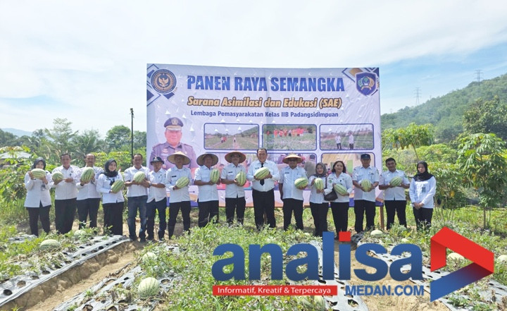 Gandeng Dinas Pertanian, Lapas Padangsidimpuan Gelar Panen Raya Perdana