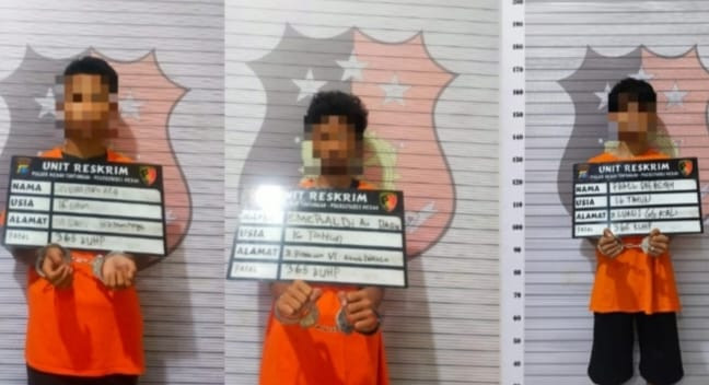 Polisi Tangkap 3 Remaja Pelaku Begal Sepeda Motor di Medan Tuntungan