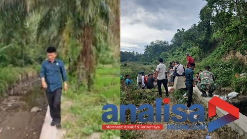 Tinjau Kerusakan Jaringan Irigasi Ujung Gurap, Anggota DPRD Ipong Dalimunthe Bersama Pemko dan UPTD Lakukan Perbaikan