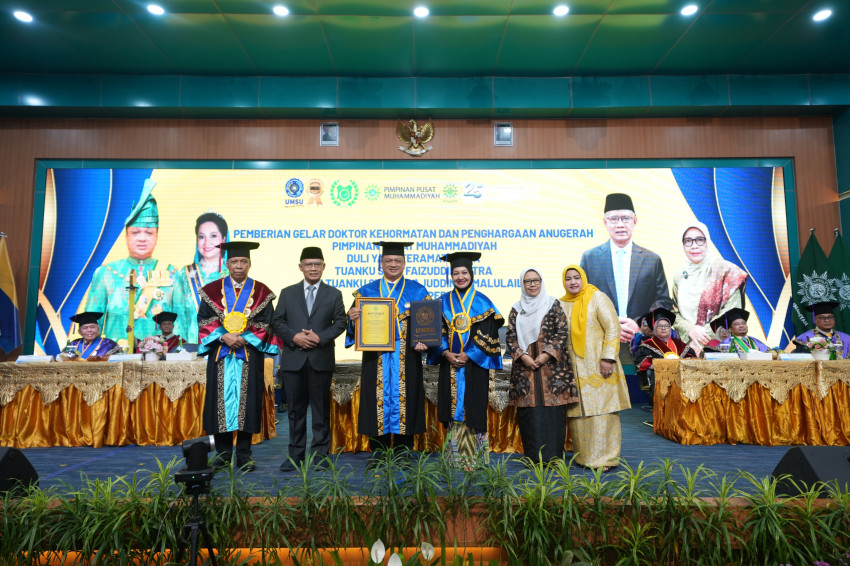 UMSU dan Muhammadiyah Anugerahi Gelar Kehormatan kepada Raja Muda Perlis