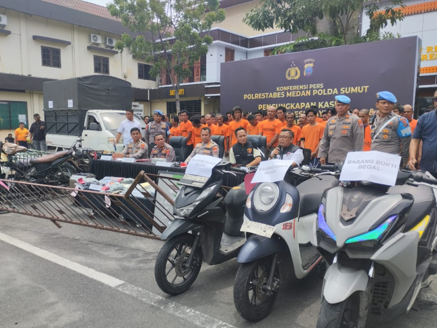 Sepekan, Polrestabes Medan Ungkap 61 Kasus Kriminal, 87 Tersangka Diringkus