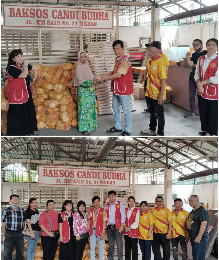 Peringati HUT Dewi Kwan Im, Vihara Buddha Salurkan 600 Paket Sembako