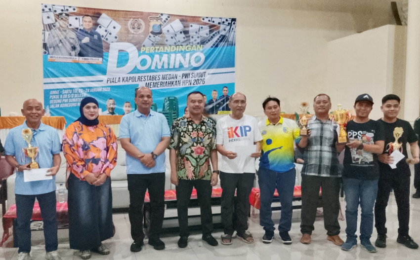 Juarai Pertandingan Domino Sambut HPN 2026, PWI Sumut Prioritaskan Pemenang Berlaga di Porwanas Lombok