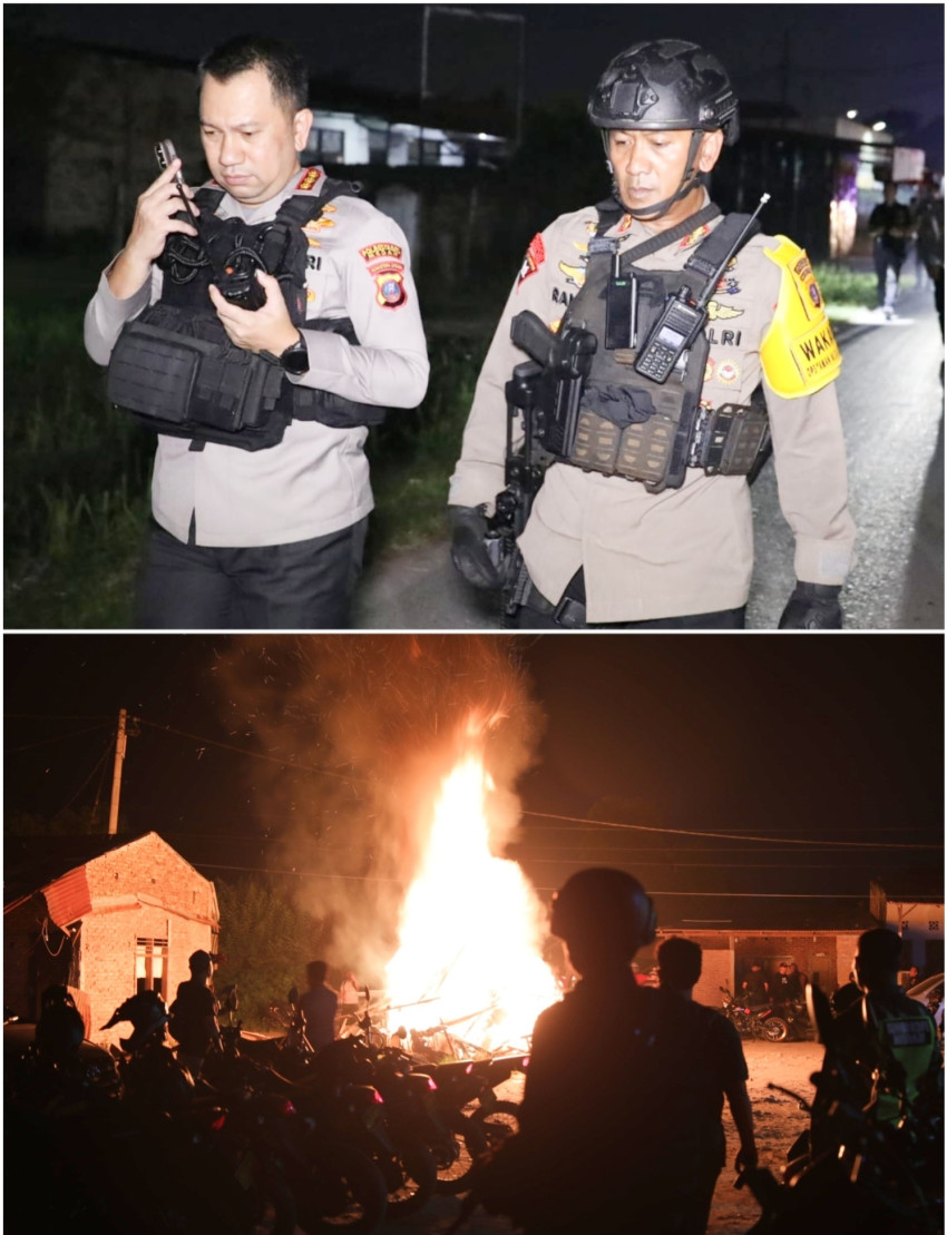 GSN Kedelapan Jermal, Polrestabes Medan Amankan 41 Orang dan Barak Dibakar