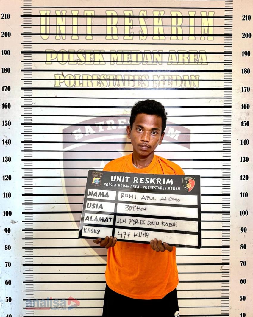 Polsek Medan Area Tangkap Pelaku Curi HP Modus Ngemis, Aksi Terekam CCTV