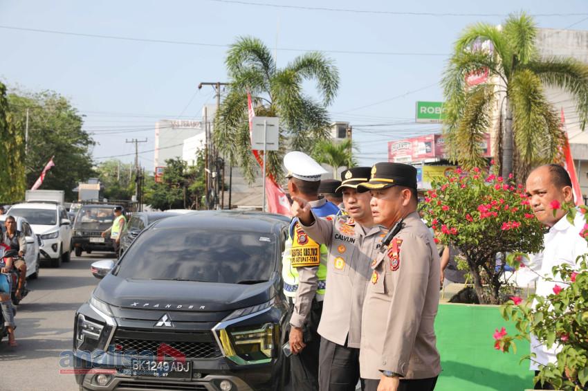 Pastikan Kesiapan Pengamanan Mudik, Kapolrestabes Medan Cek Pospam Underpass Titi Kuning