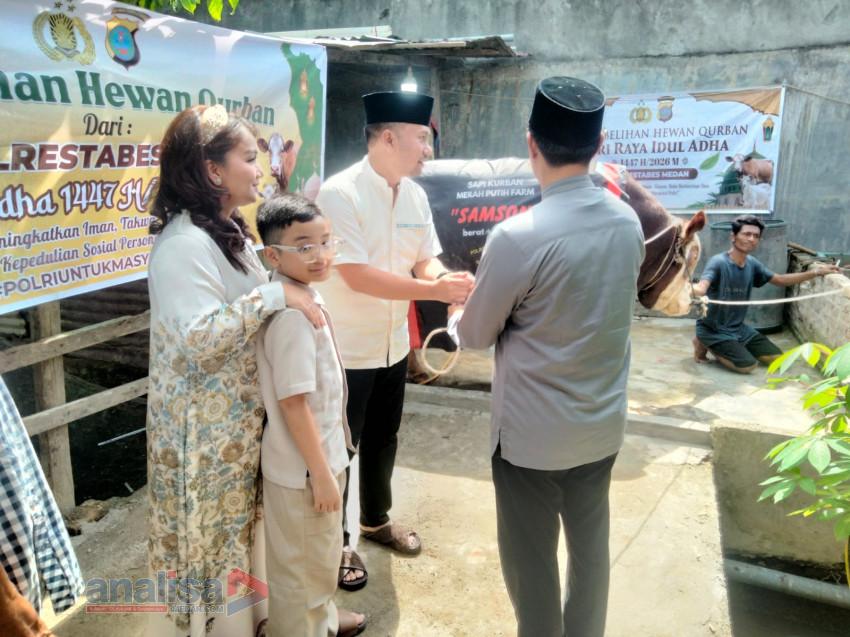 Tebar Kepedulian Iduladha, Polrestabes Medan Sembelih 27 Hewan Kurban