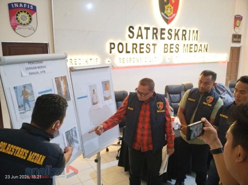 Satreskrim Polrestabes Medan Ringkus Dua Pelaku Pencurian Bermodus Ganjal ATM