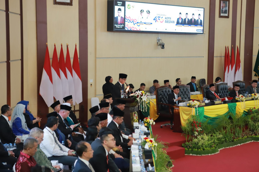 DPRD Gelar Paripurna HUT ke 436 Kota Medan, Momentum Perkuat Komitmen