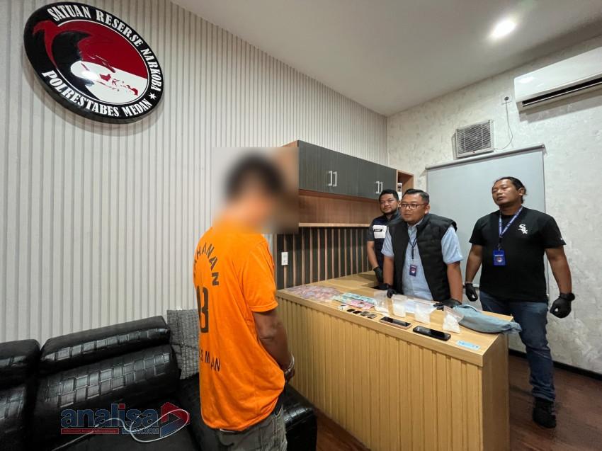 Polrestabes Medan Tangkap Residivis Pemasok Sabu ke Kawasan Katamso dan Mangkubumi, Sita 328 Gram Narkotika