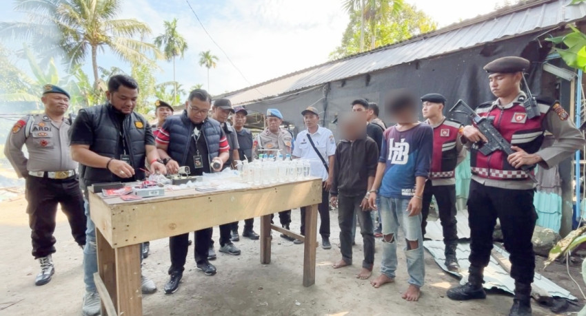Polrestabes Medan Bongkar Lokasi Diduga Sarang Narkoba di Sei Mencirim, Dua Orang Diamankan