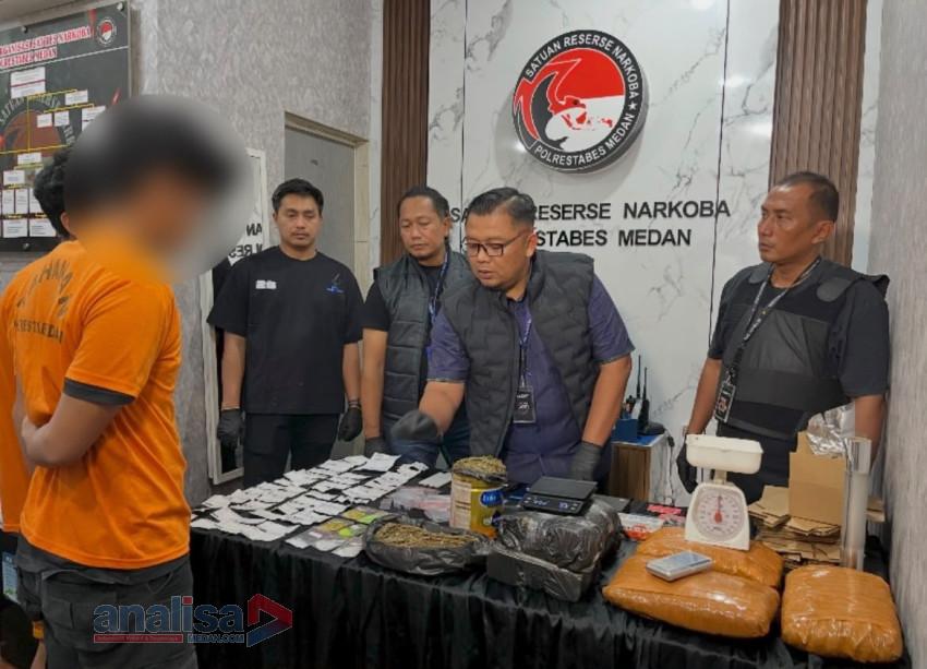 Satresnarkoba Polrestabes Medan Bongkar Sindikat Pengiriman Narkoba Antar Pulau Bermodus Jasa Ekspedisi
