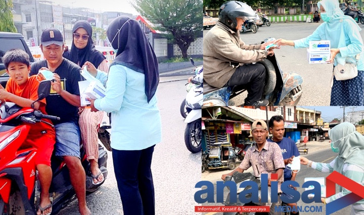Cegah ISPA Karena Asap Karhula, Dinkes Padangsidimpuan Bagikan 3000 Masker Kepada Warga Dalam Sehari