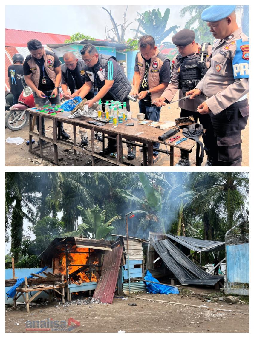 Markas Narkoba di Mencirim Digerebek, Bandar Diamankan